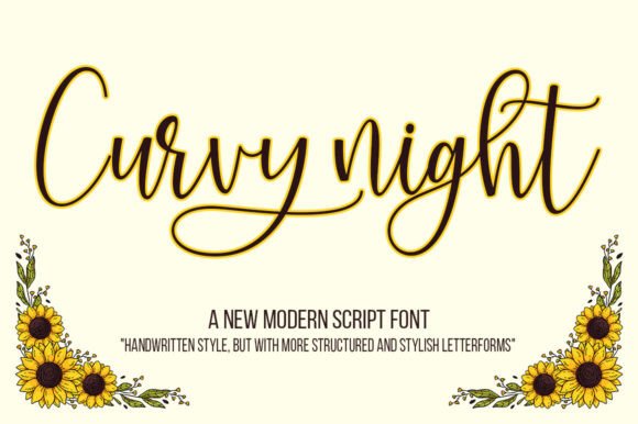 Curvy Night Script: A Modern Calligraphy Font for Impact