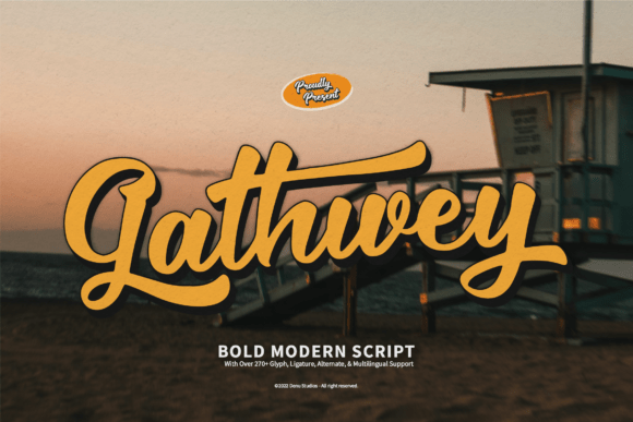 Gathwey: A Script Font for Energetic Branding