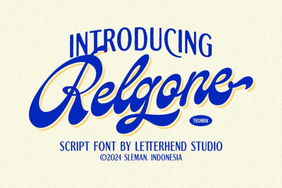 Relgone: A Script Font for Elegant Branding