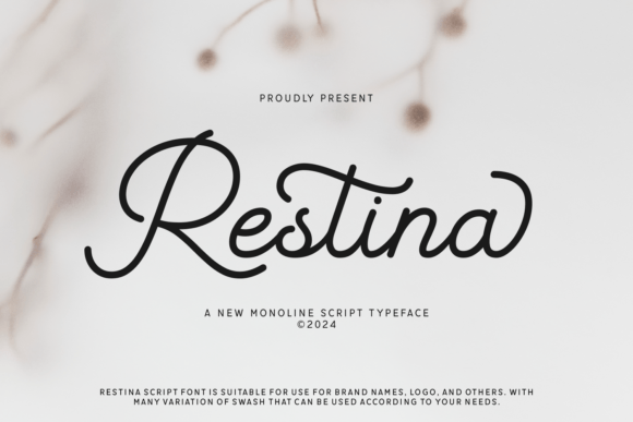 Restina: The Bold Monoline Script for Vintage Vibes