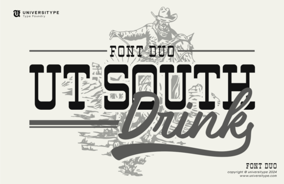 UT South Drink Font Duo: Blending Refinement and Strength